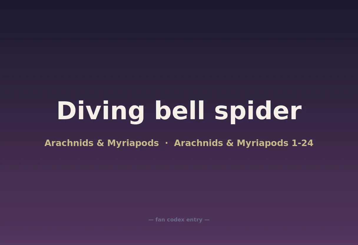 Diving bell spider